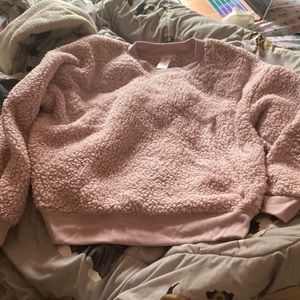 Secret Treasures Sleepwear light pink Sherpa Long Sleeve Shirt Size L (12-14)